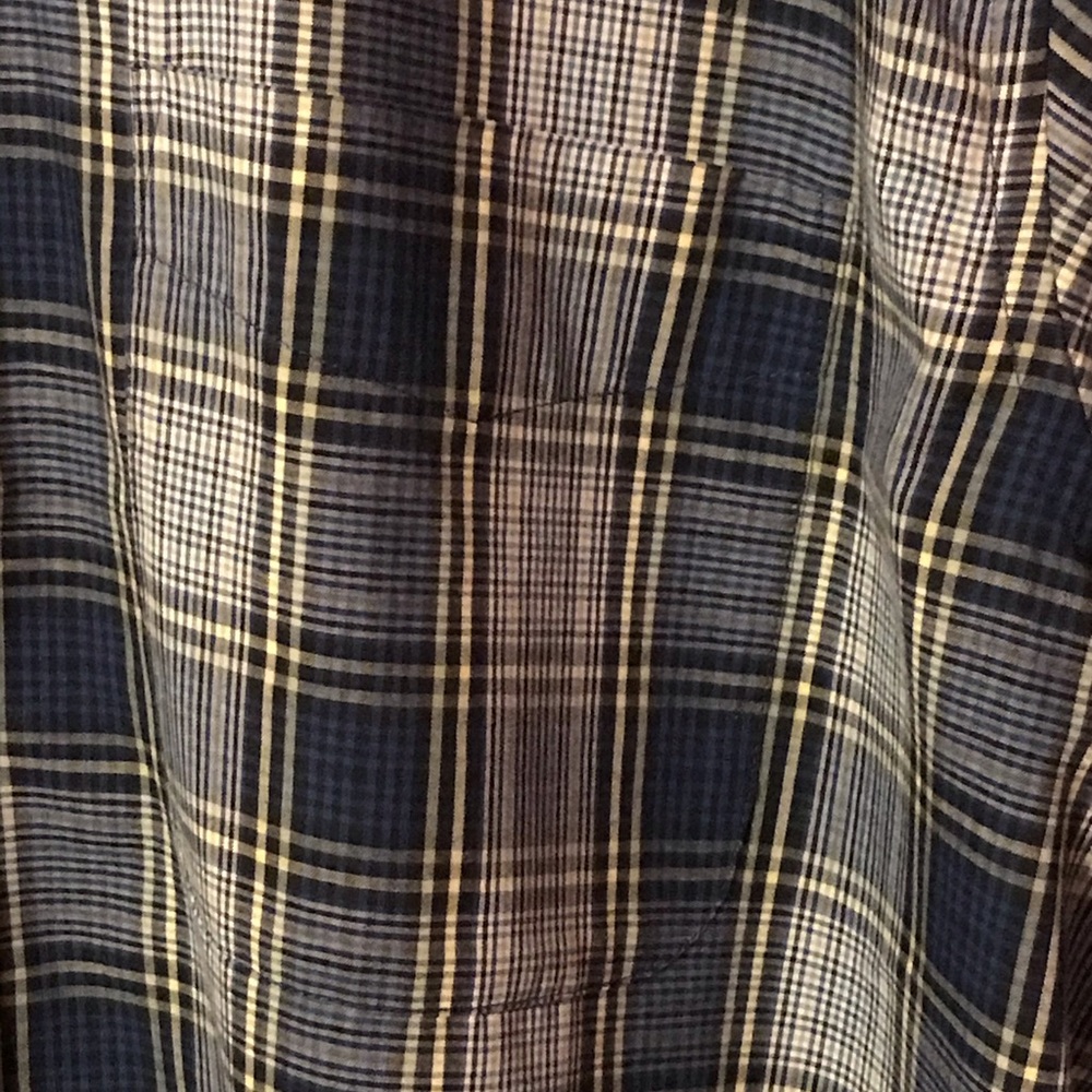 Munsingwear Blue Plaid Button Down Shirt Mens L - Picture 5 of 12